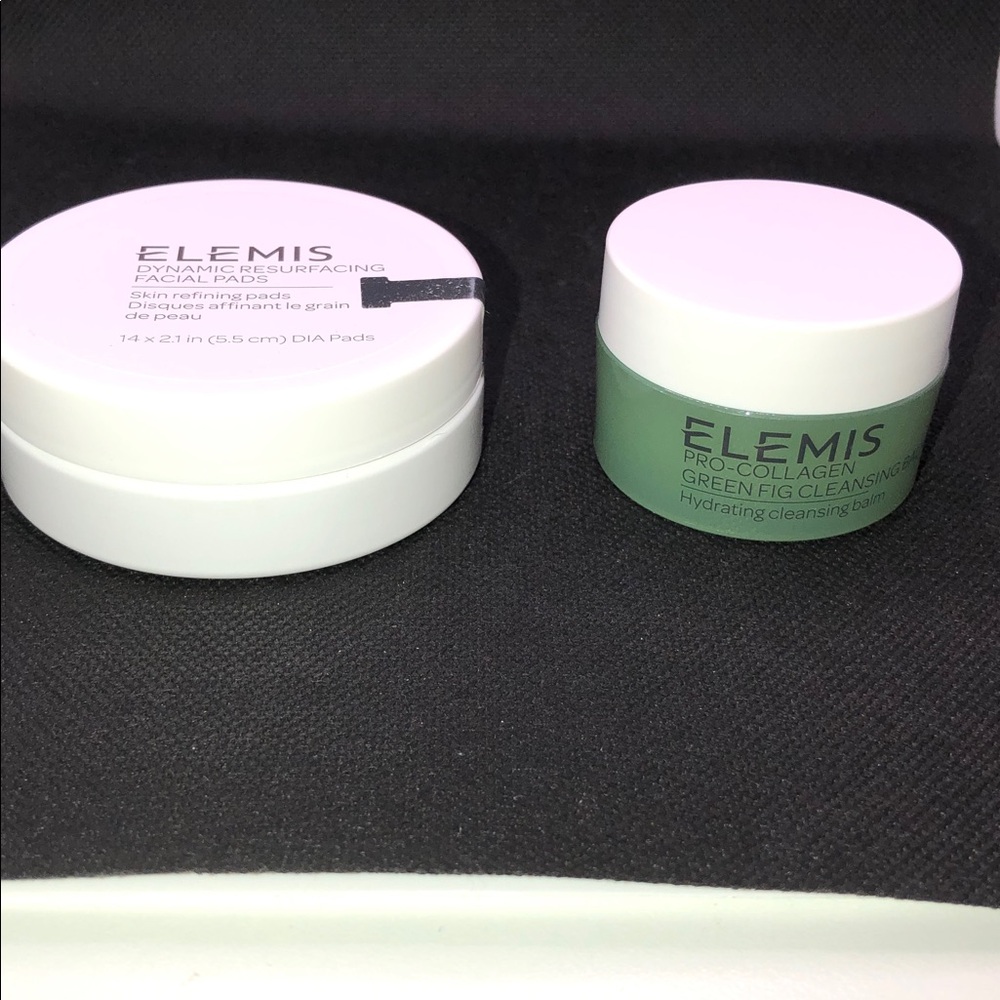Elemis set of two dynamic resurfacing facial pads&green fig cleansing balm. NEW